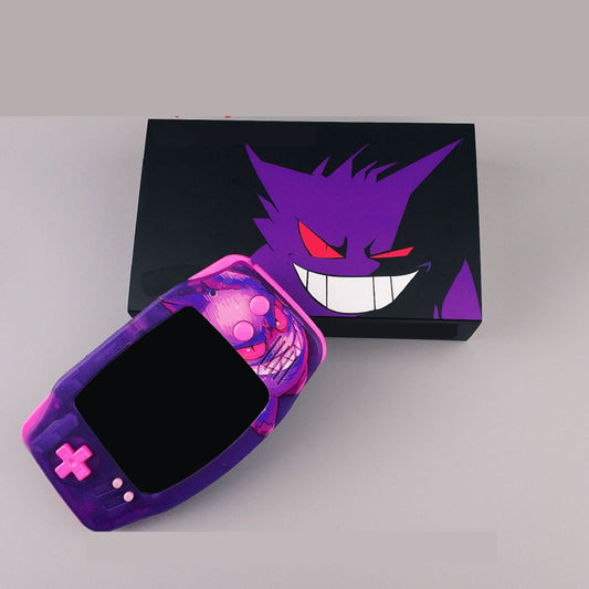 Gengar Pink Themed Game Boy Advance Console with IPS Screen - Built-to-Order