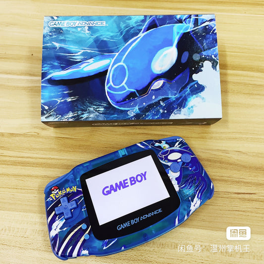 Kyogre #2 Themed Game Boy Advance Console with IPS Screen - Built-to-Order