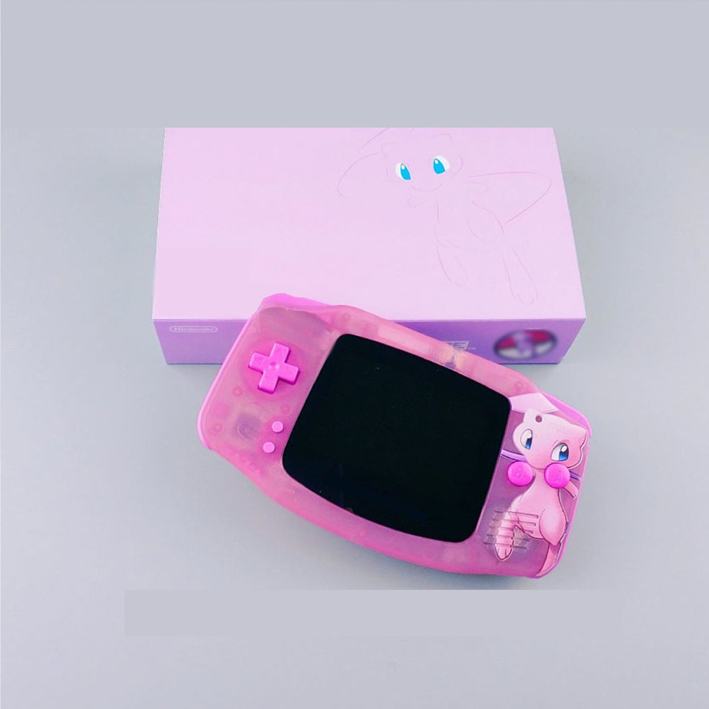 Mew Themed Game Boy Advance Console with IPS Screen - Built-to-Order