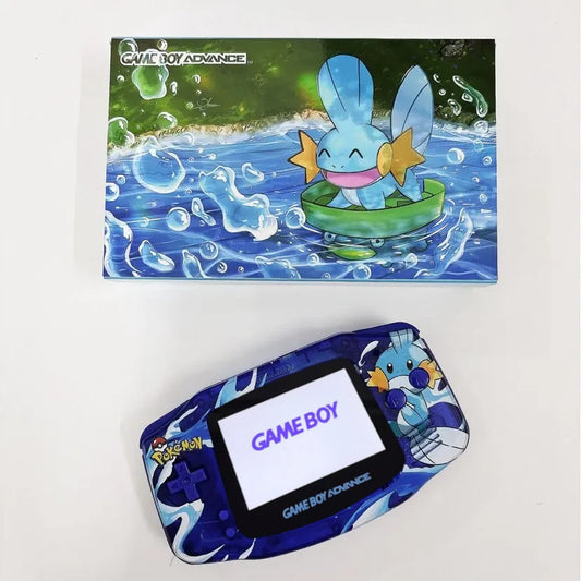 Mudkip Themed Game Boy Advance Console with IPS Screen - Built-to-Order