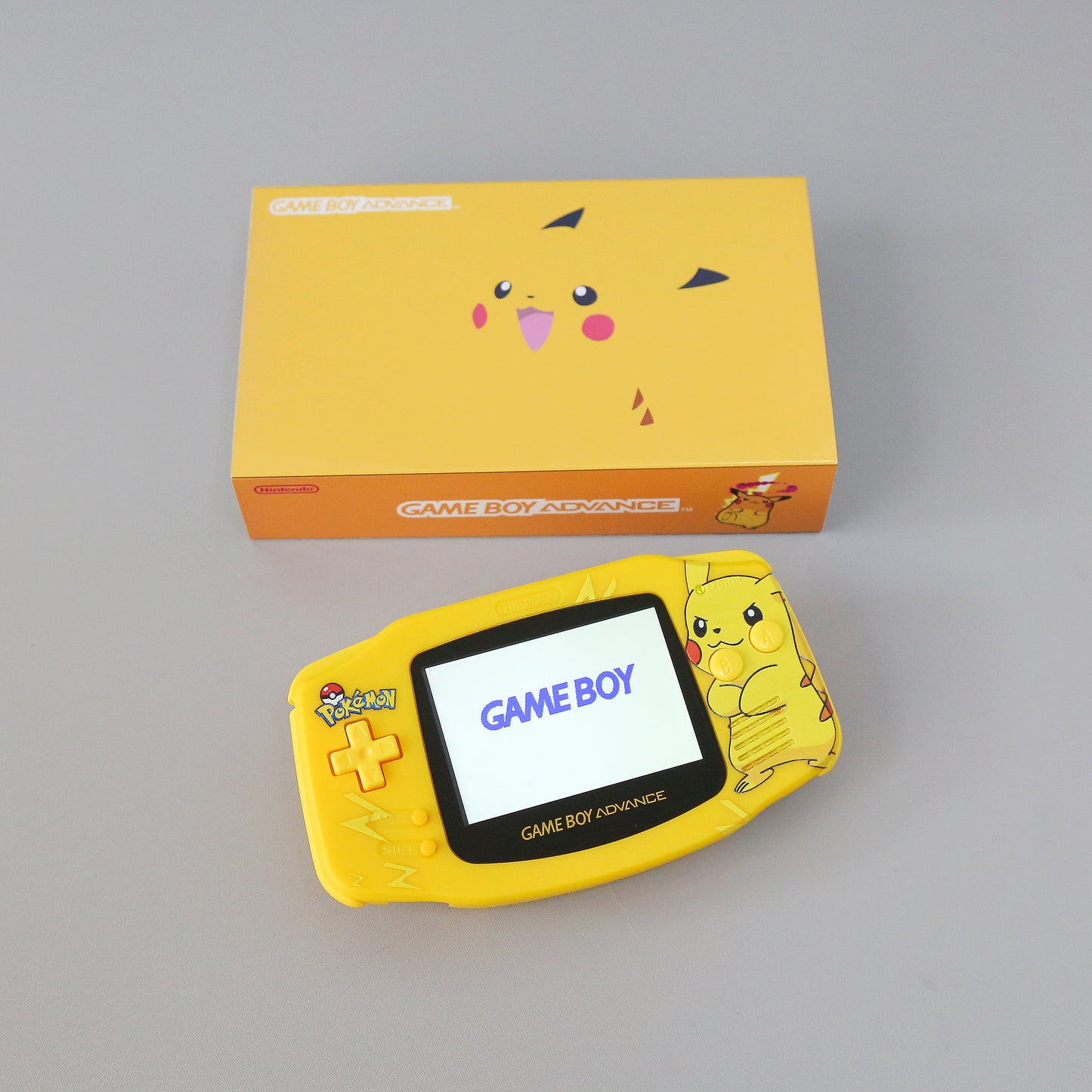 Pikachu Themed Game Boy Advance Console with IPS Screen - Built-to-Order