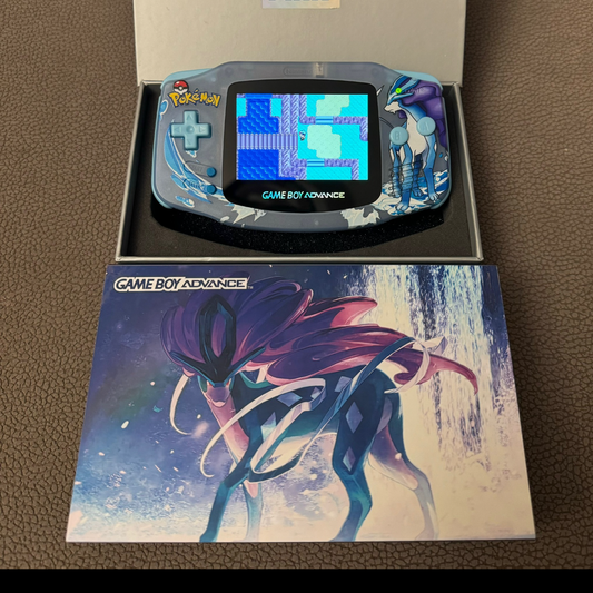 Suicune Themed Game Boy Advance Console with IPS Screen - Built-to-Order