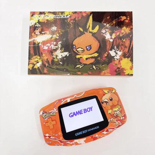 Torchic Themed Game Boy Advance Console with IPS Screen - Built-to-Order