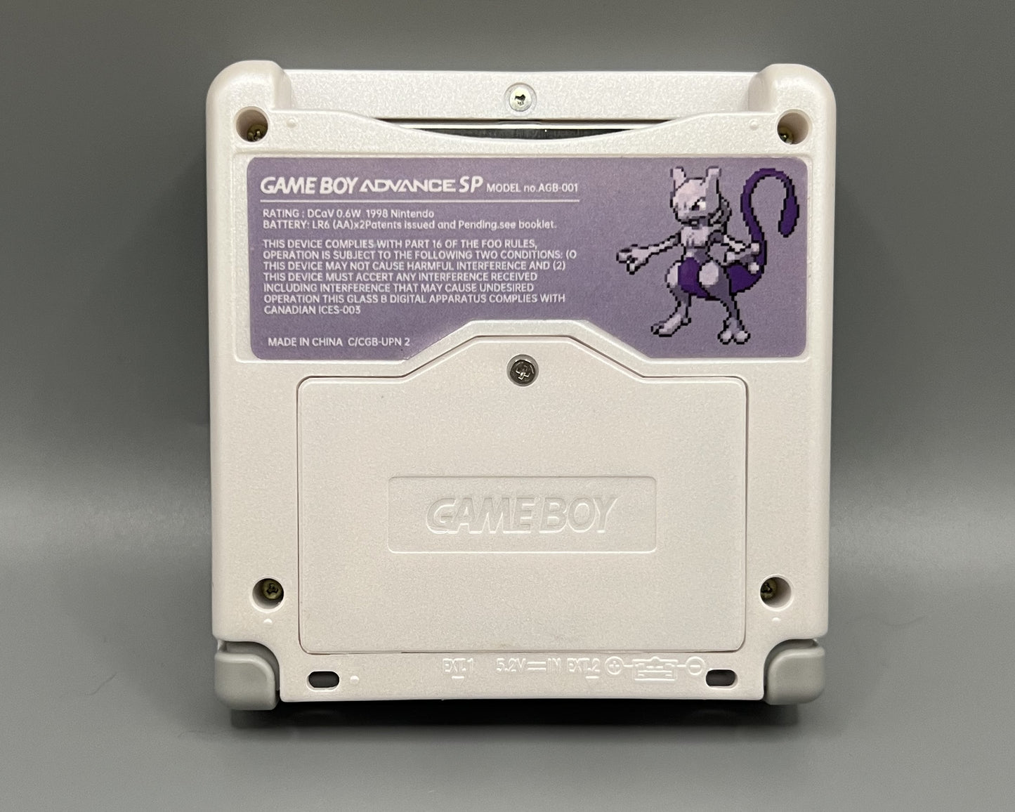Custom Nintendo Game Boy Advance SP – MewTwo Edition